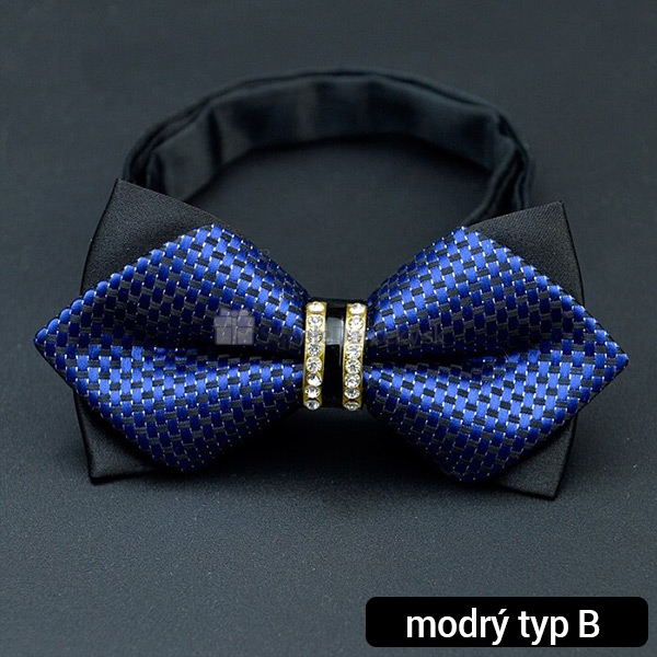 Motýlik dvojitý s kryštálmi špicatý (rôzne farby)