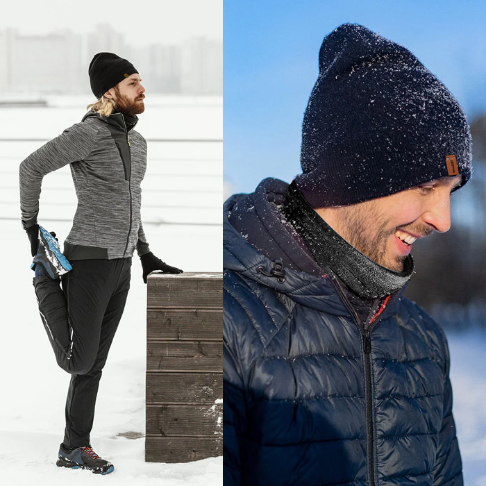 Zimný set - Čiapka, rukavice, šál (tunel)