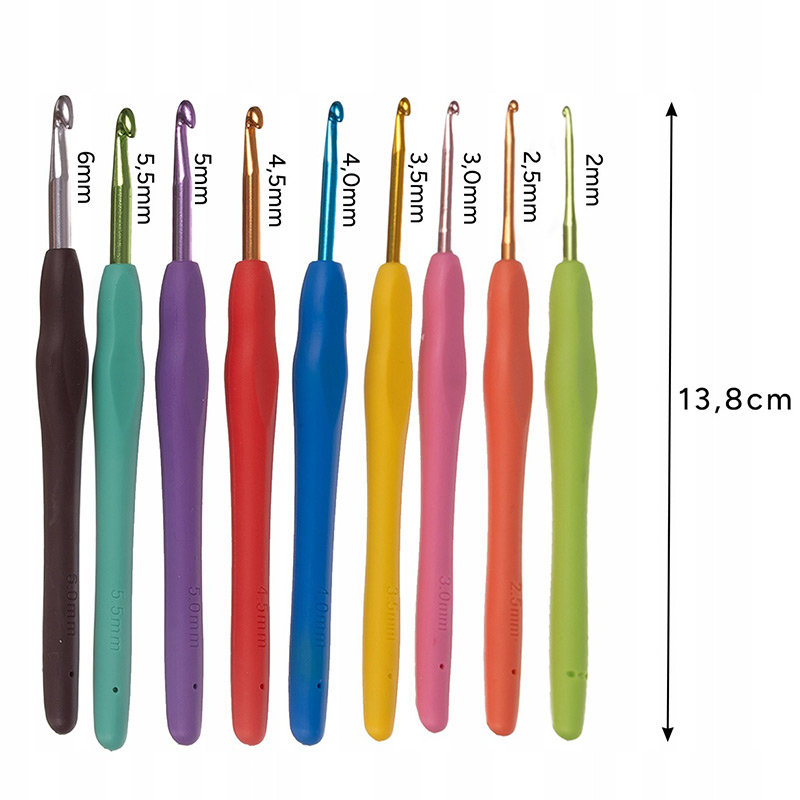 Súprava na háčkovanie XXL - 21 háčikov 0,6 - 6,0mm s príslušenstvom