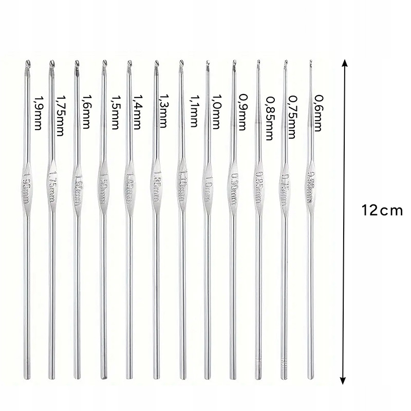 Súprava na háčkovanie XXL - 21 háčikov 0,6 - 6,0mm s príslušenstvom