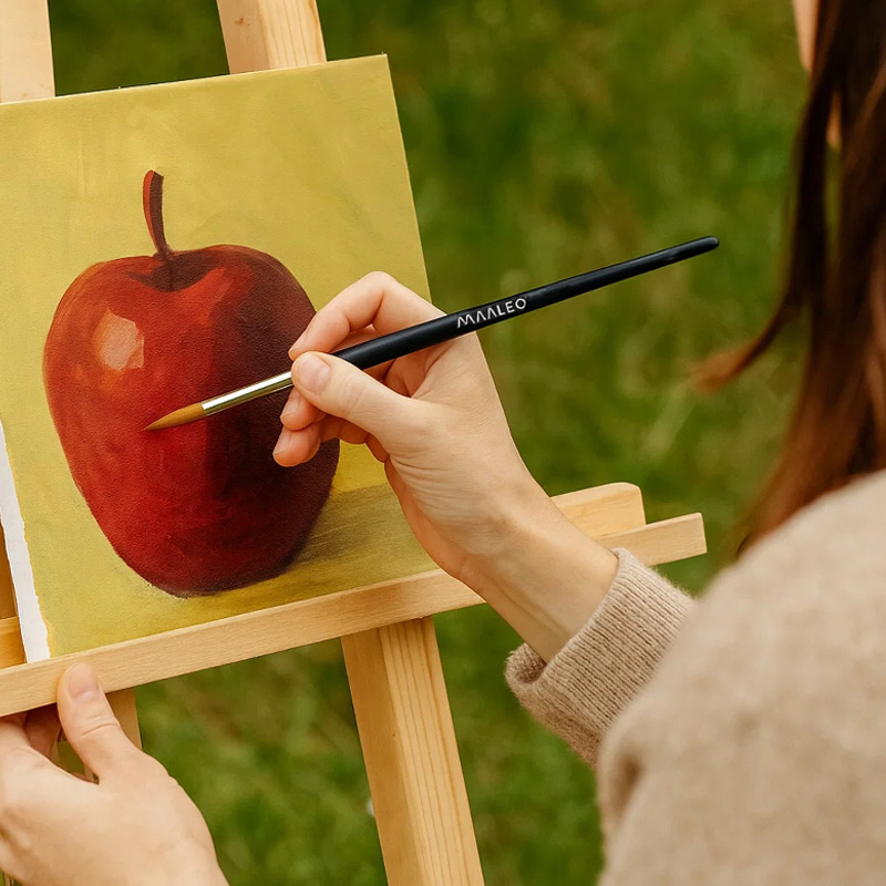 Umelecké nylonové štetce so stojanom - sada 11 ks