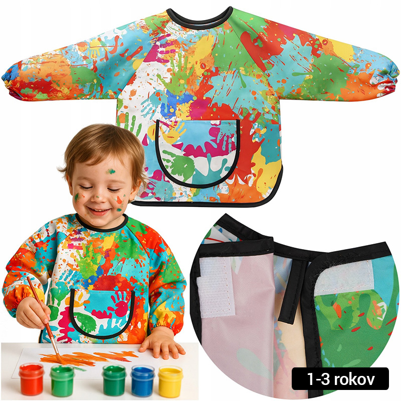 Detská ochranná nepremokavá zástera na maľovanie aj do kuchyne (2 veľkosti)