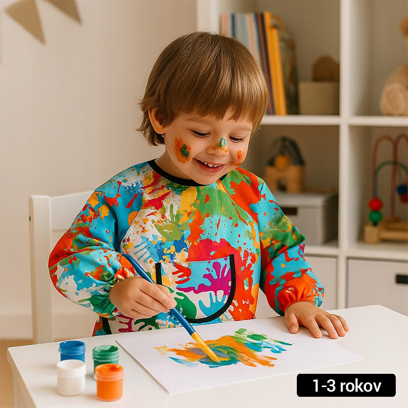 Detská ochranná nepremokavá zástera na maľovanie aj do kuchyne (2 veľkosti)