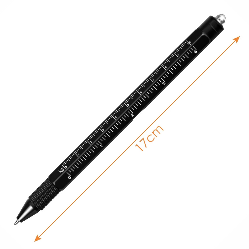 Multifunkčné pero 9v1 - LED svetlo, otvárač na fľaše, skrutkovač, vodováha, pravítko, stylus – Obrázok 4